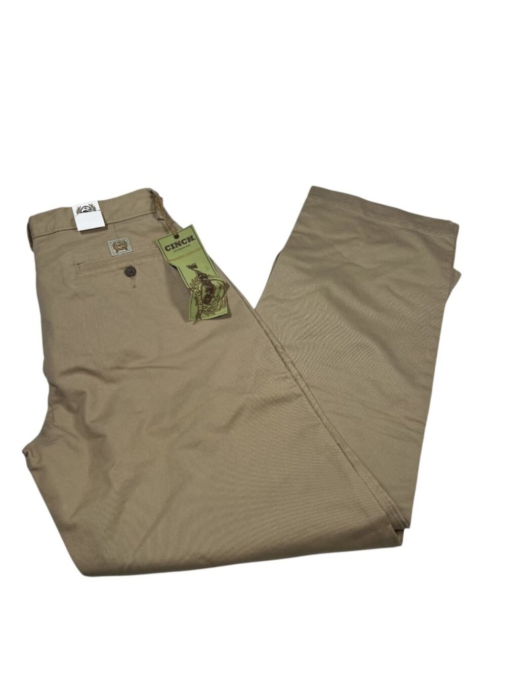 Cinch Mens Lorato Beige Chino Pants Size 31x32 Relaxed Fit Straight Leg NWT